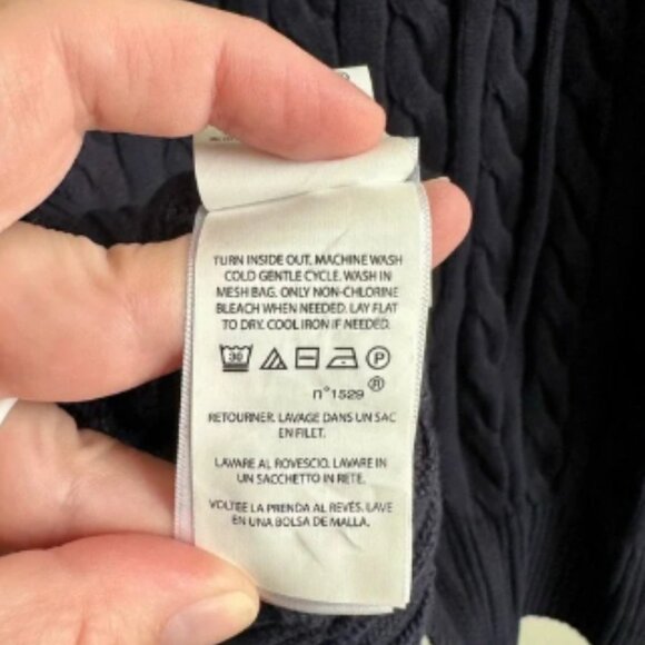 Polo Ralph Lauren Sweater Mens 4XL Navy Blue Cable Knit Half Zip Pullover NWT - Picture 9 of 10